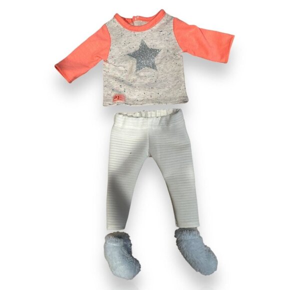 Our Generation Doll Clothes Set Of 2 Identical Outfits With Pants Tops & A Pair - Picture 2 of 7